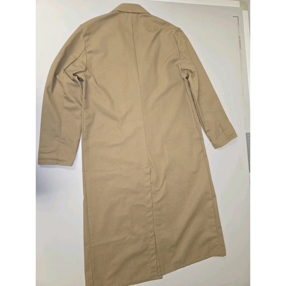 Vintage Kleidung Vetements Clothing KLM Workwear Cotton Long Coat Tan Size L‎